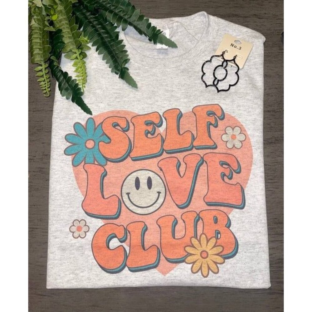 Self Love Club T-Shirt Short Sleeve Grey XL